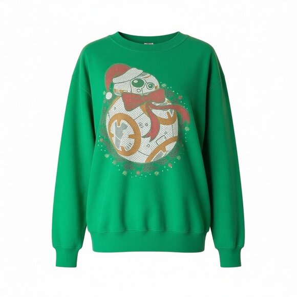 Star Wars BB8 Droid Christmas Sweater – Green Holiday Graphic – Size Small - Picture 1 of 7